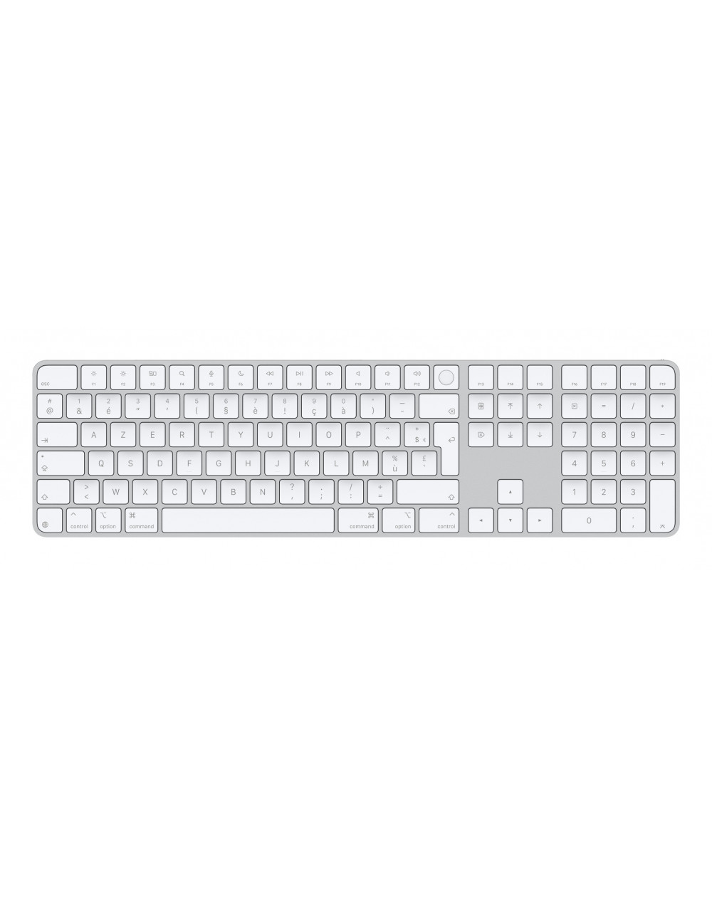 Magic Keyboard avec Touch ID et pavé numérique pour les Mac avec puce Apple - Français - Touches blanches