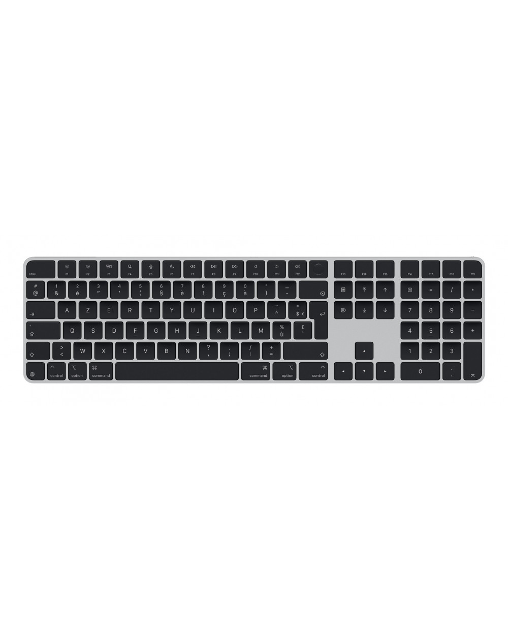 Magic Keyboard avec Touch ID et pavé numérique pour les Mac avec puce Apple - Français - Touches noires