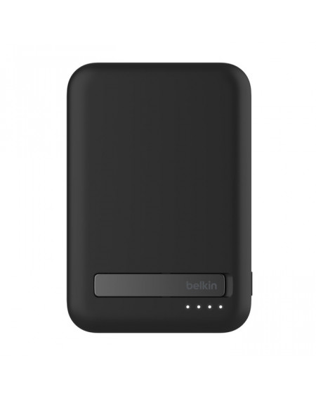 Banque d'énergie magnétique avec support Belkin 8000mAh induction Qi2 15W - Noire - compatible MagSafe