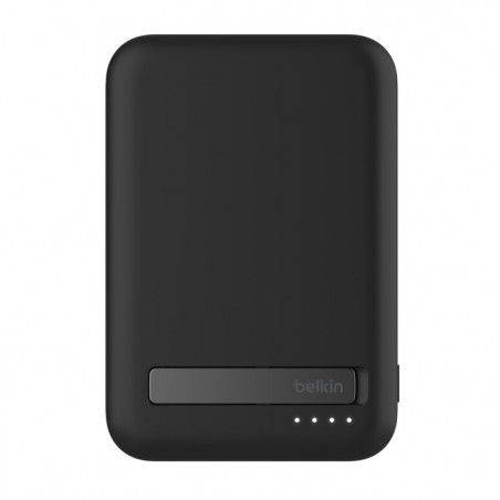 Banque d'énergie magnétique avec support Belkin 8000mAh induction Qi2 15W - Noire - compatible MagSafe