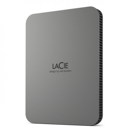 Disque pocket Lacie Mobile Drive Secure 2To USB-C - Gris sidéral