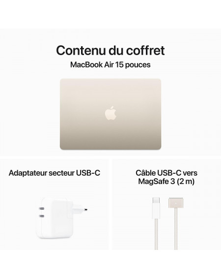 MacBook Air 15" M3 - contenu du coffret