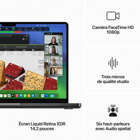 MacBook Pro 14 - Noir sideral - écran