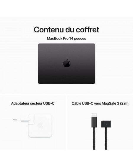 MacBook Pro 14 - contenu de la boite