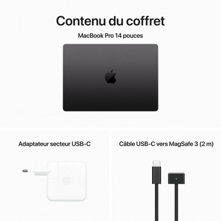 MacBook Pro 14 - contenu de la boite