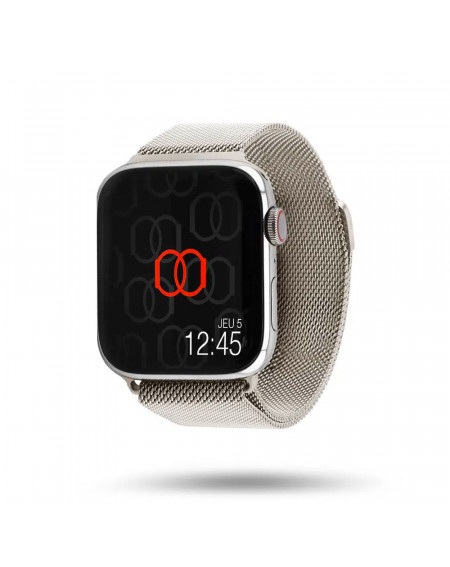 Bracelet AppleWatch BandBand Milanais Acier - Naturel