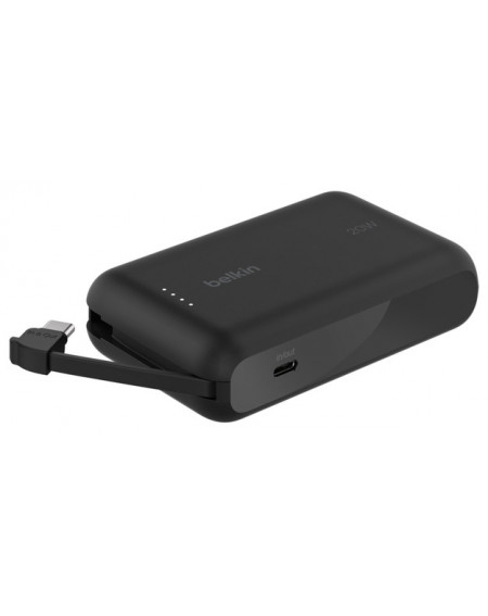 Banque d'énergie portable avec cable USB-C intégrés 10000mAh - Belkin - Noir
