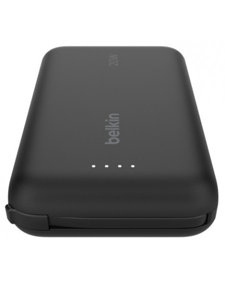 Banque d'énergie portable avec cable USB-C intégrés 10000mAh - Belkin - Noir