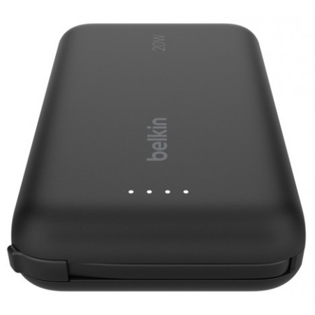 Banque d'énergie portable avec cable USB-C intégrés 10000mAh - Belkin - Noir