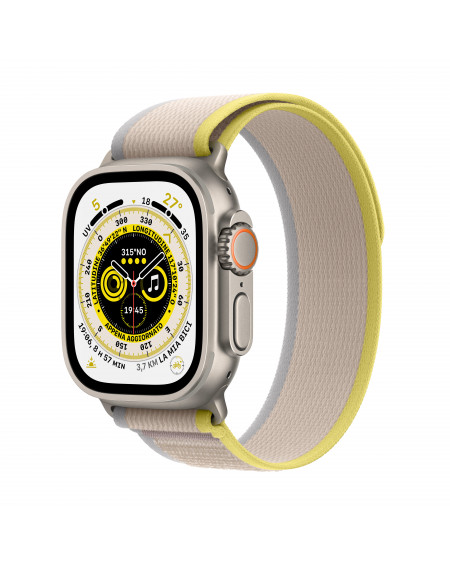 AppleWatch Ultra Cellular avec boucle Trail Jaune Beige - S M boitier en titane 49mm + bracelet