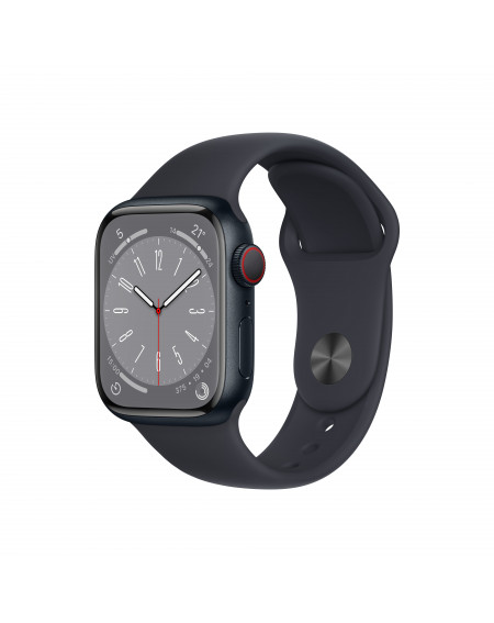 AppleWatch S8 Cellular 41mm boîtier aluminium Minuit avec bracelet sport Minuit - Regular