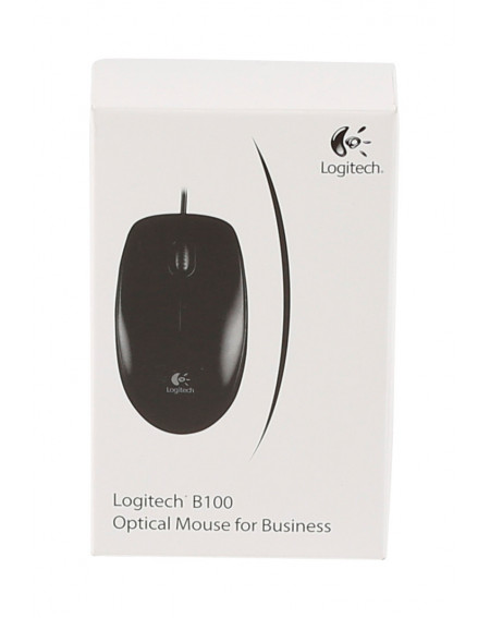 Logitech B100 - Souris - optique - 3 boutons - filaire - USB - noir