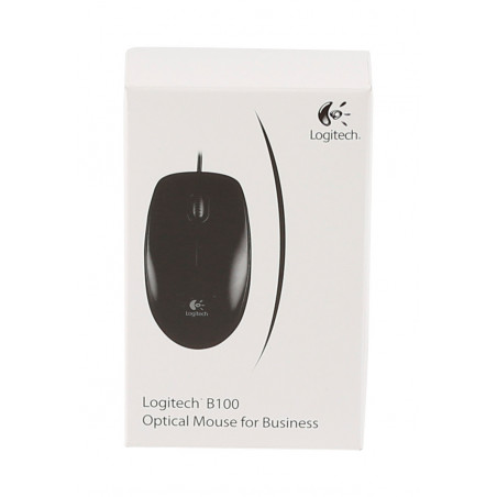 Logitech B100 - Souris - optique - 3 boutons - filaire - USB - noir