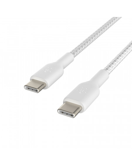 Belkin Câble tressé USB-C vers USB-C 1m blanc