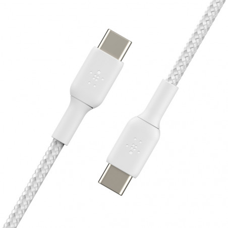 Belkin Câble tressé USB-C vers USB-C 1m blanc