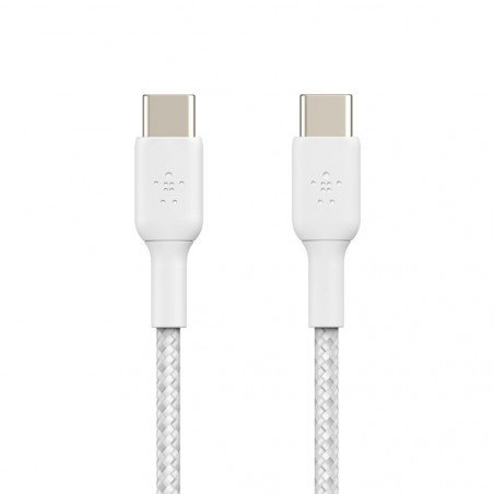 Belkin Câble tressé USB-C vers USB-C 1m blanc