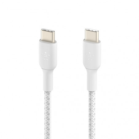 Belkin Câble tressé USB-C vers USB-C 1m blanc