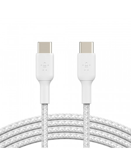 Belkin Câble tressé USB-C vers USB-C 1m blanc