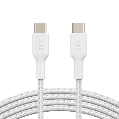 Belkin Câble tressé USB-C vers USB-C 1m blanc