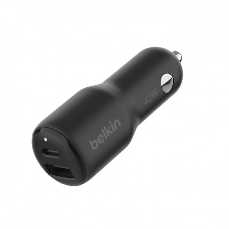 Chargeur Voiture Allume-cigare avec 1 USB-C (30W) et 1 USB-A (12W) de Belkin