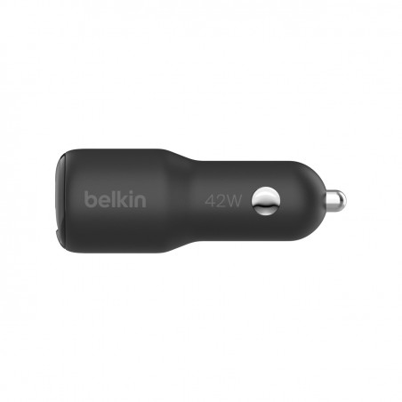 Chargeur Voiture Allume-cigare avec 1 USB-C (30W) et 1 USB-A (12W) de Belkin