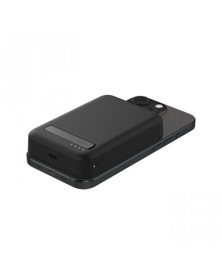 Banque d'énergie magnétique avec support Belkin 10000mAh induction Qi2 15W - Noire - compatible MagSafe