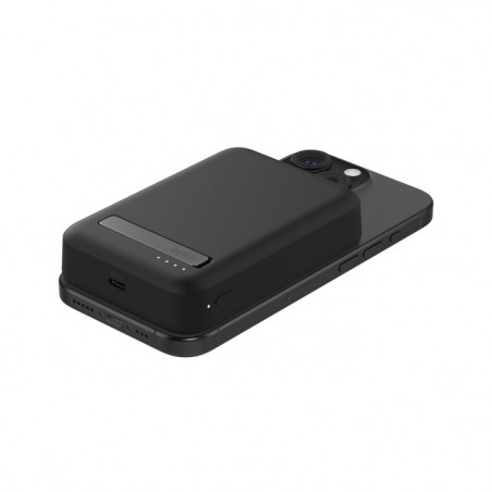 Banque d'énergie magnétique avec support Belkin 10000mAh induction Qi2 15W - Noire - compatible MagSafe